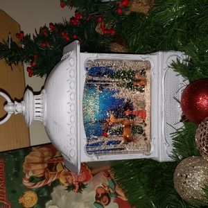 Wintery Glitter Globe New In Box.  Discontinued!